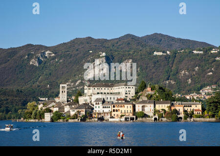 L'Italie, le Piémont, Le Lac d'Orta, île de San Giulio Banque D'Images