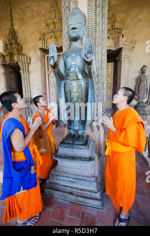 Le Laos, Vientiane, Phakeo Ho Museum, Statue de Bouddha Banque D'Images