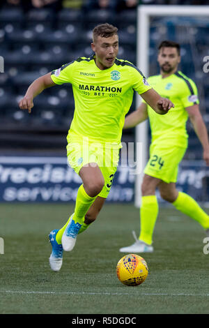 Rugby Park, Kilmarnock, UK. 1er décembre 2018. Football Premiership Ladbrokes, Kilmarnock contre Hibernian ; Ryan Porteous de Hibernian en action : Action Crédit Plus Sport/Alamy Live News Banque D'Images