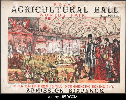 Royal Agricultural Hall. Une collection de brochures, tracts, et miscella. Londres, 1880. Une affiche pour les Championnats du monde qui se tiendra à la Royal Agricultural Hall. Image réalisée à partir d'une collection de brochures, prospectus et autres imprimés relatifs aux infirmières de l'entertainment et de la vie quotidienne. Publié à l'origine/produit à Londres, 1880. . Source : EVAN.2601,. Langue : Anglais. Banque D'Images