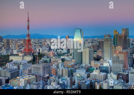 Skyline de Shiodome, Tokyo, Japon Banque D'Images