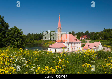 La Russie, Leningradskaya Oblast, Gatchina, Prioratsky Palace, construit par le Tsar Paul I pour les Chevaliers de l'Ordre de Malte Banque D'Images