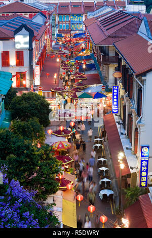 Chinatown, à Singapour, au crépuscule Banque D'Images