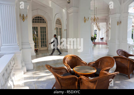 Terrasse de jardin, le Raffles Hotel, Singapore Banque D'Images