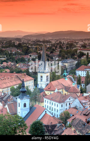 La Slovénie, Ljubljiana, Vieille Ville Banque D'Images