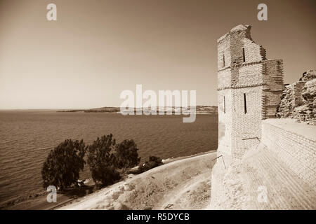 La Syrie, de l'euphrate , Ath Thaura, lac Al-Assad et Qalaat Citadelle Jaabar , Château Banque D'Images