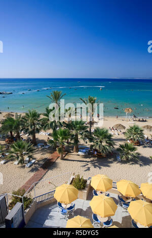 La Syrie, Côte Nord, Lattaquié, Shaati al Azraq Beach Resort (Syrie) station balnéaire de premier plan Banque D'Images