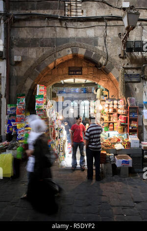 Syrie, Damas, Vieille Ville, le souk des épices, Banque D'Images