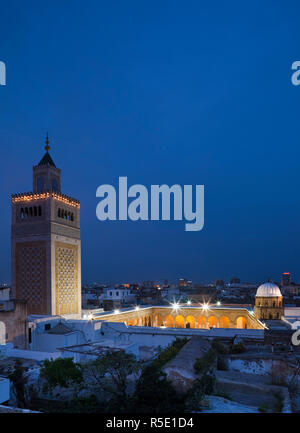 Tunisie, Tunis, Medina, mosquée Zaytouna-Great Banque D'Images