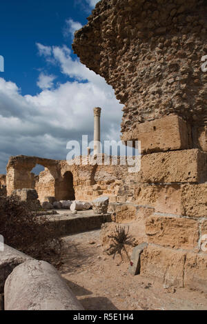 Tunisie, Tunis, Carthage, de l'ère romaine ruines des bains d'Antonin, 2e siècle ap. Banque D'Images