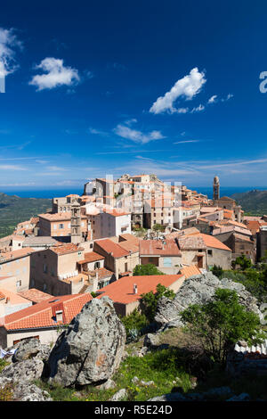 France, Corse, Haute-Corse Ministère, La Balagne, Calvi, augmentation de la vue sur la ville Banque D'Images