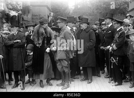 Rassemblement de chefs militaires et de dignitaires ca. 1914-1917 Banque D'Images