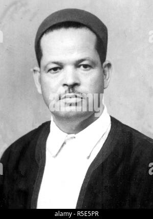 Portrait de Mohamed El Asghar Kerkeni, Tunisie, 1942 Banque D'Images