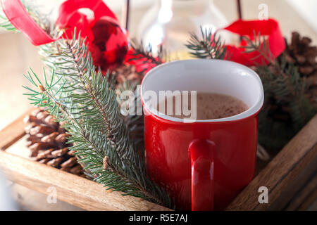 En cacao de Noël mug Banque D'Images