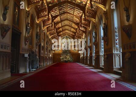 St George's Hall au château de Windsor 2018 Banque D'Images