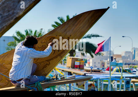 Qatar, Doha, Dhow Harbour Banque D'Images