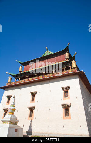 La Mongolie, Oulan-Bator, Gandan Monastère Gandantegchenling, Migjed - Somme Janraisig Banque D'Images