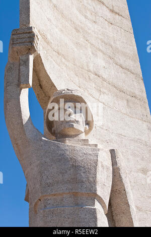 La Mongolie, Oulan-Bator, Memorial Zaisan, construite par les Russes à l'occasion de soldat inconnu et forme différentes guerres héros Banque D'Images