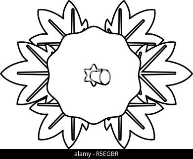 Feuillage laeves citrouille white background vector illustration Illustration de Vecteur