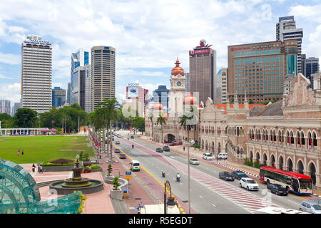 View sur Merdaka Square dont le Sultan Abdul Samad Building, Kuala Lumpur, Malaisie Banque D'Images