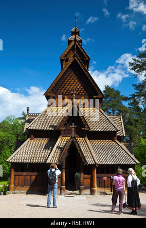 Église du GED, Norwegian Folk Museum, Bigdoy, Oslo, Norvège Banque D'Images