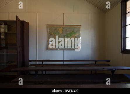 Les loisirs d'une ancienne école de Cunderdin, Australie. Banque D'Images