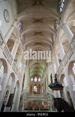 France, Paris, l'intérieur de l'Eglise Saint-Etienne du Mont Banque D'Images