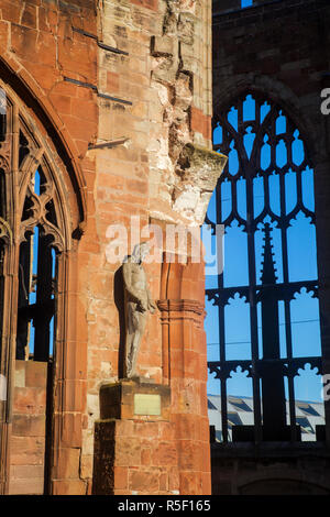 Royaume-uni, Angleterre, Birmingham, Coventry, Ruines de la cathédrale de Coventry Banque D'Images