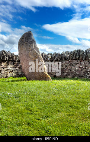 Pierre sculptée picte, Aberlemno, Angus, Scotland, UK Banque D'Images