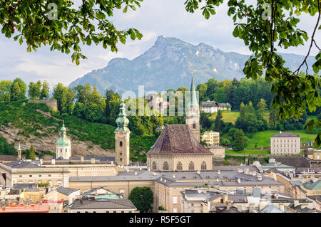 Vue depuis l'Kapuzinerkloster - Salzbourg Banque D'Images