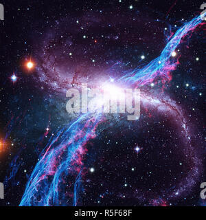 Galaxie spirale dans l'espace lointain. Banque D'Images