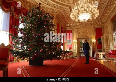 Ça commence à ressembler à Noël au château de Windsor 2018 Banque D'Images