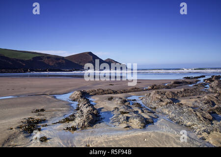 Crackington Formation, une structure géologique à Crackington Haven à Cornwall, UK Banque D'Images