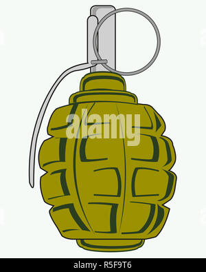 Grenade Arme on white Banque D'Images