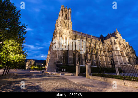 Cathédrale de Notre-Dame de Reims. Reims, Grand Est, France. Banque D'Images