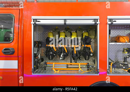 Fire Engine Tools Banque D'Images