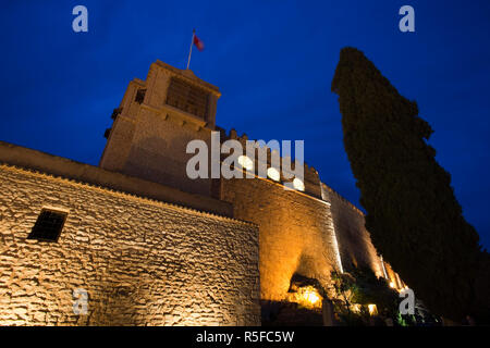 La Tunisie, centre-ouest de la Tunisie, Le Kef, La Kasbah, soir Banque D'Images