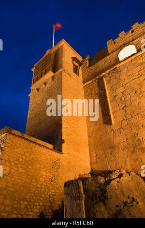 La Tunisie, centre-ouest de la Tunisie, Le Kef, La Kasbah, soir Banque D'Images