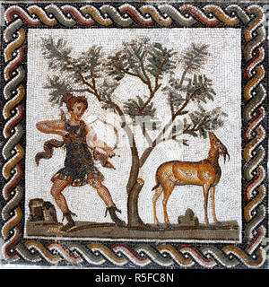 Mosaïque romaine, musée du Bardo, Tunis, Tunisie Banque D'Images