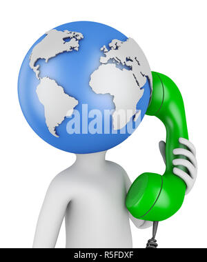 Combiné avec globe Banque D'Images