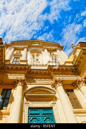 Le point de vue de la célèbre Basilique de la Piazza dei Signori à Vicenza, Vénétie, Italie Banque D'Images