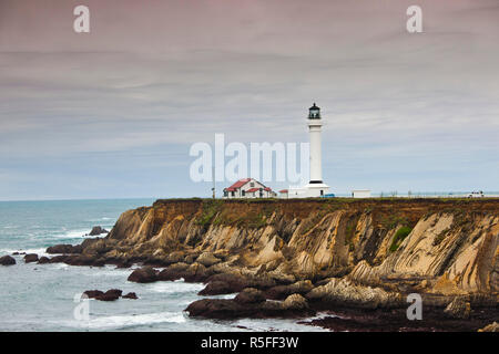 États-unis, Californie, Californie du Nord, Côte Nord, Point Arena, le phare de Point Arena Banque D'Images