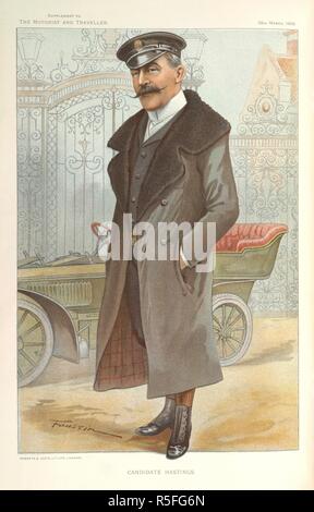 'Candidat' Hastings. (William) Harvey du Cros (19 juin 1846 - 21 décembre 1918) était un homme politique conservateur de l'Angleterre. Il a été élu dans l'élection générale de 1906 comme député de Hastings. L'automobiliste et le voyageur garanti. Londres, 22 mars 1905. Source : l'automobiliste et les compléter. Auteur : FAUSTIN. Banque D'Images