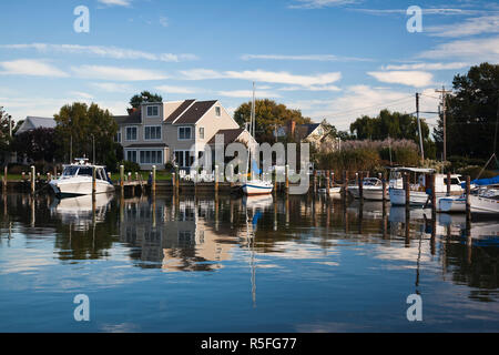 USA, Maryland, rive est de la baie de Chesapeake, Oxford, town Harbour Banque D'Images