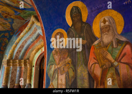 La Russie, Vladimir Oblast, anneau d'or, Suzdal, Monastère de Saint Sauveur Euthymius, Cathédrale de la Transfiguration du Sauveur fresques à partir de 1689 Banque D'Images