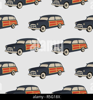 Location de surf. Fond d'écran transparente surf. Fond d'été avec de vieux automobile isolé sur fond blanc Banque D'Images