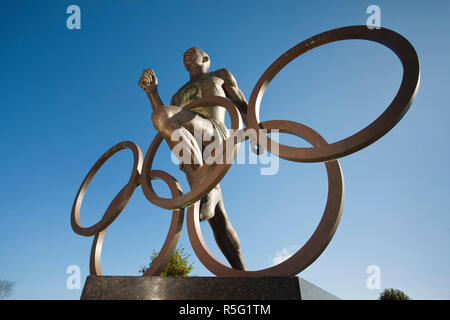 USA, Ohio, Oakville, Jesse Owens Museum, statue de Jesse Owens Banque D'Images