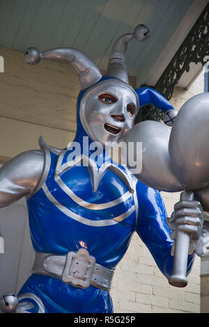 USA, Alabama, Mobile, le Musée de Mardi Gras à Mobile, jester statue Banque D'Images