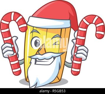 Santa avec candy tamale avec le maïs en cartoon vector illustration Illustration de Vecteur