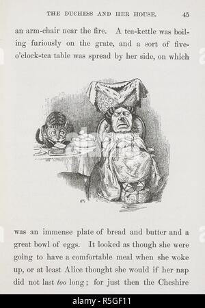 Le chat de Cheshire et la duchesse. Une nouvelle Alice dans l'ancien pays des merveilles [une continuation de "Alice in Wonderland" et "par le miroir" de Lewis Carroll. L'avant-propos signé : A. M. R., S., c.-à-d Anna M. Richards hauts ?] avec soixante-sept illustrations de Anna M. Richards, jr. Philadelphia : J. B. Lippincott Co., 1895. Source : 012807.k.32 page 45. Banque D'Images